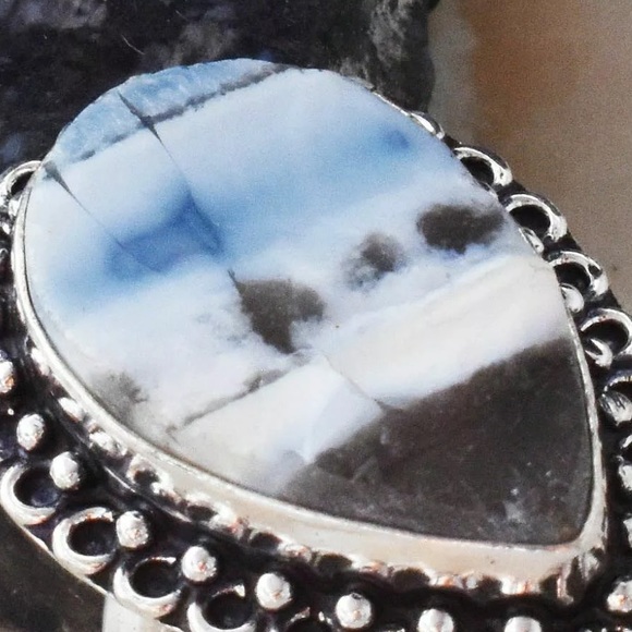 Owyhee Opal silver ring size 8 - Picture 2 of 2